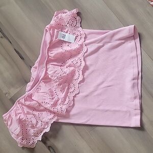 Old Navy pink one shoulder asymmetrical top, size Large